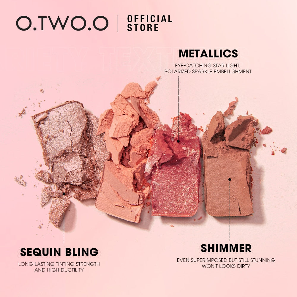 O.TWO.O Eyeshadow Trial Pack Cosmetics Shimmer Shadows Long-lasting Glitter Eye Shadow Sample Size Makeup