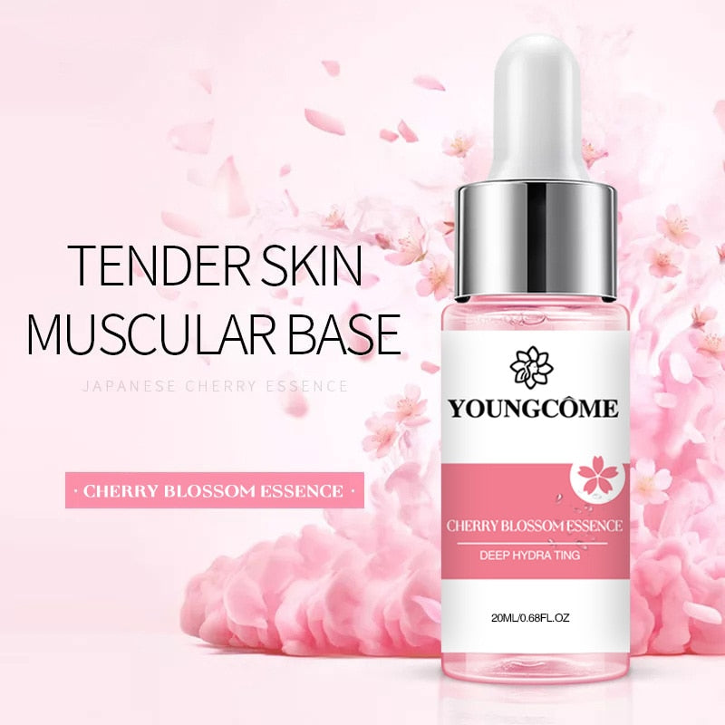 20ML Japan Sakura Essence Anti Aging Hyaluronic Acid Pure 24K Gold Whitening Vitamin C Anti Wrinkle Face Serum Care Skin