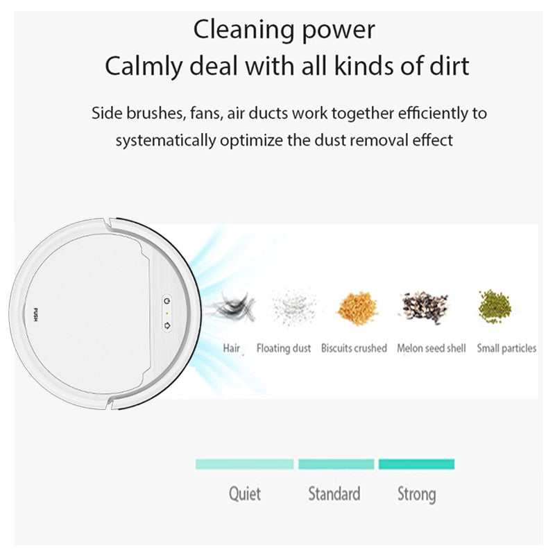 Robot Vacuum Cleaner Smart Sweeping Cleaning Electric Mop Upgrade Multifunctional 3-in-1 Vacuum Cleaning Dust Collector