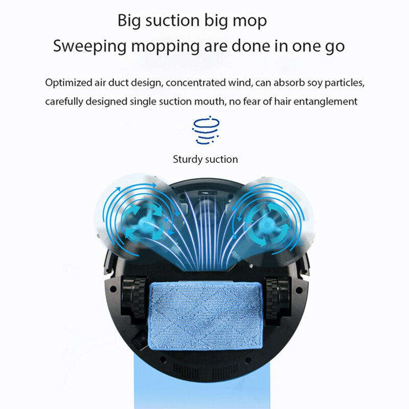 Robot Vacuum Cleaner Smart Sweeping Cleaning Electric Mop Upgrade Multifunctional 3-in-1 Vacuum Cleaning Dust Collector