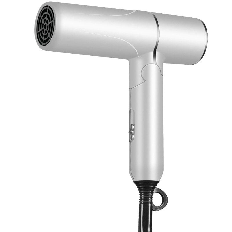 Portable Anion Hair Dryer High Power Blue Light Anion Anti-static Modeling Household Heating Hot Cooling Air Foldable Hairdryer