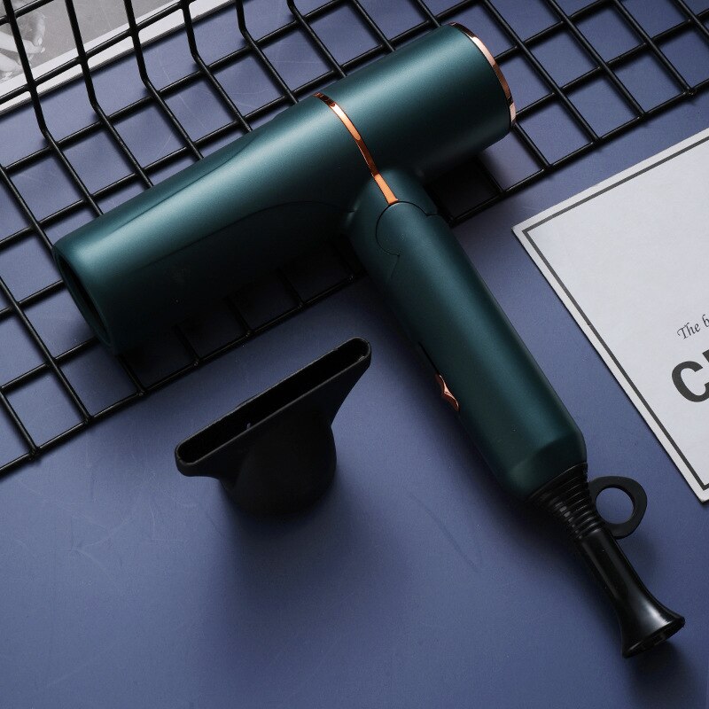 Portable Anion Hair Dryer High Power Blue Light Anion Anti-static Modeling Household Heating Hot Cooling Air Foldable Hairdryer