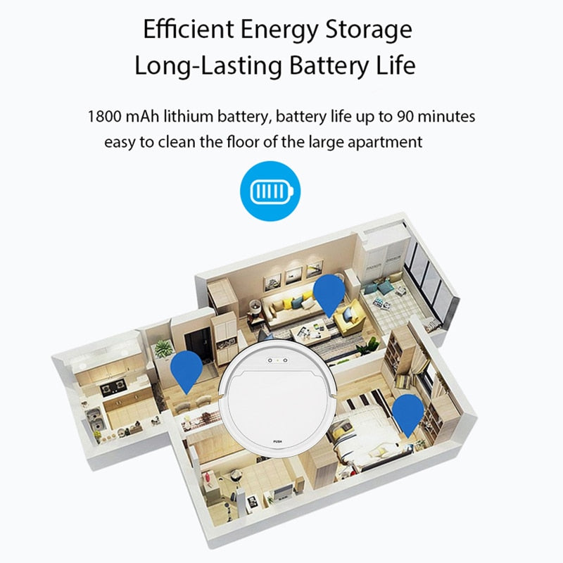 Robot Vacuum Cleaner Smart Sweeping Cleaning Electric Mop Upgrade Multifunctional 3-in-1 Vacuum Cleaning Dust Collector