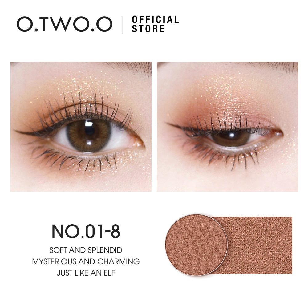 O.TWO.O Eyeshadow Trial Pack Cosmetics Shimmer Shadows Long-lasting Glitter Eye Shadow Sample Size Makeup
