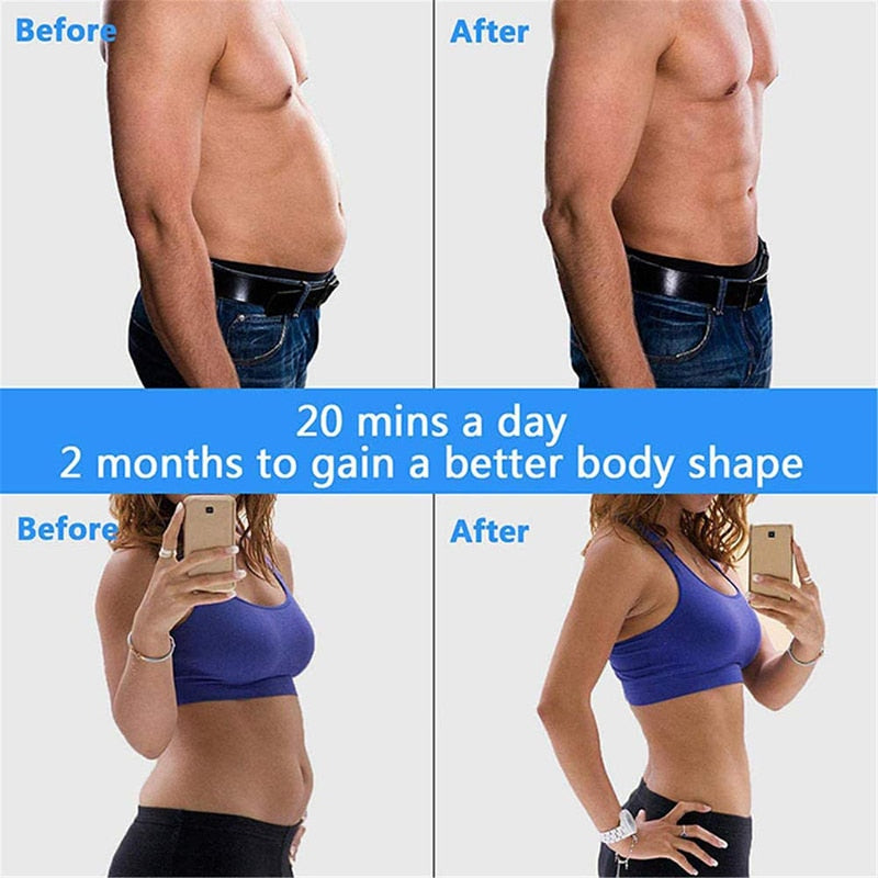 EMS Abdominal Toning Belt Abdomen Vibration Body Slimming Belt Trainer Electric Muscle Stimulator Weight Lost Fitness Equipment