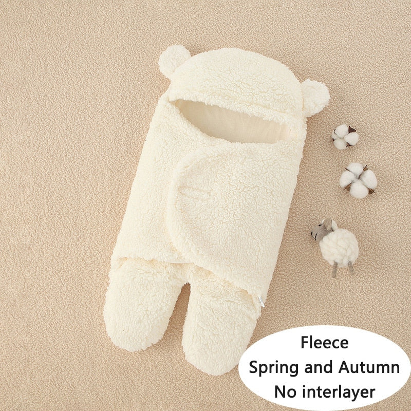 Soft Newborn Baby Wrap Blankets Baby Sleeping Bag Envelope For Newborn Sleepsack 100% Cotton Thicken Cocoon for Baby 0-9 Months