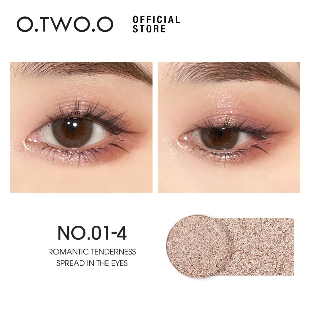 O.TWO.O Eyeshadow Trial Pack Cosmetics Shimmer Shadows Long-lasting Glitter Eye Shadow Sample Size Makeup