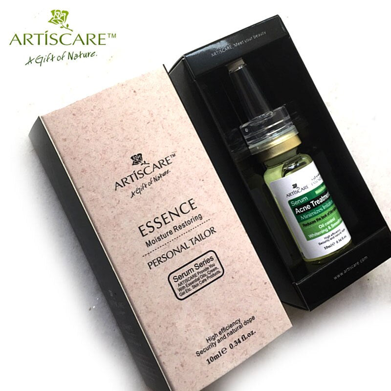 ARTISCARE Anti Acne Essence Serum 2PCS Face Care Acne Treatment Blackhead Whitening and Shrink Pores Moisturizer Hyaluronic Acid