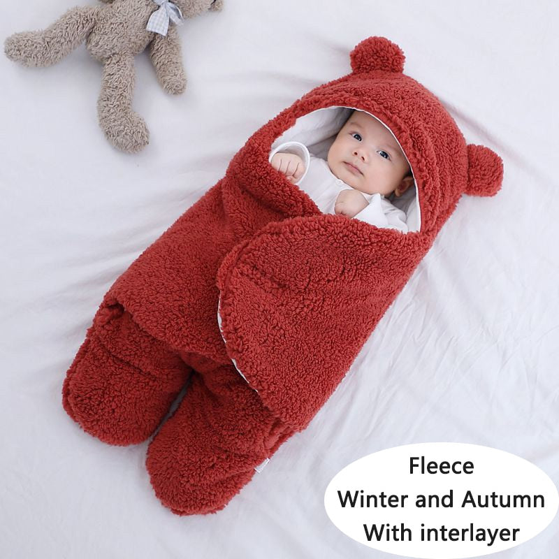 Soft Newborn Baby Wrap Blankets Baby Sleeping Bag Envelope For Newborn Sleepsack 100% Cotton Thicken Cocoon for Baby 0-9 Months