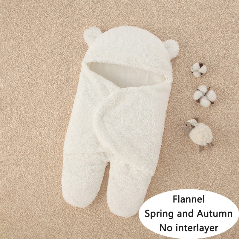 Soft Newborn Baby Wrap Blankets Baby Sleeping Bag Envelope For Newborn Sleepsack 100% Cotton Thicken Cocoon for Baby 0-9 Months
