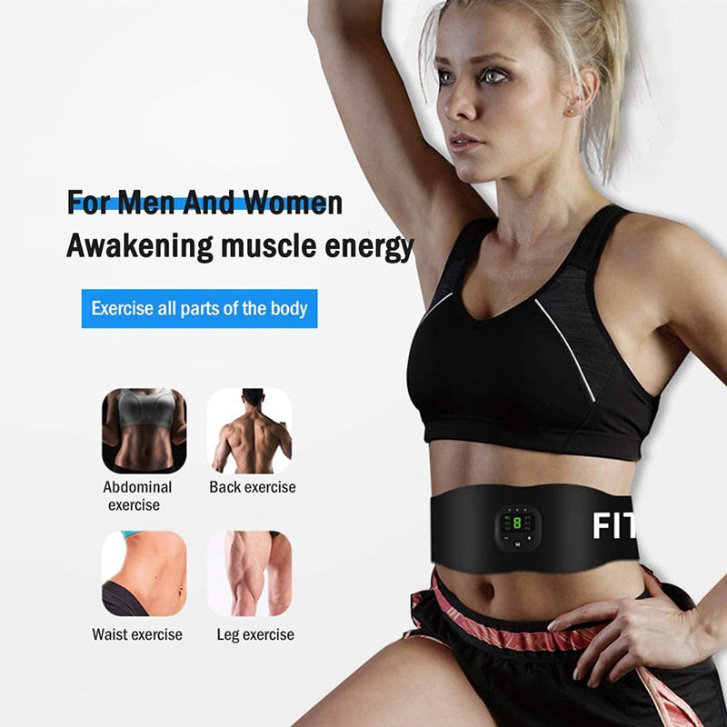 EMS Abdominal Toning Belt Abdomen Vibration Body Slimming Belt Trainer Electric Muscle Stimulator Weight Lost Fitness Equipment