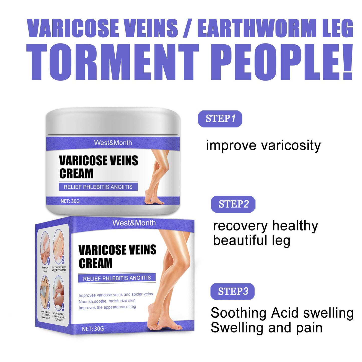 Effective Varicose Veins Feet Cream Relieve Vasculitis Phlebitis Spider Pain Treatment Ointment Medical Plaster Body Foot Care