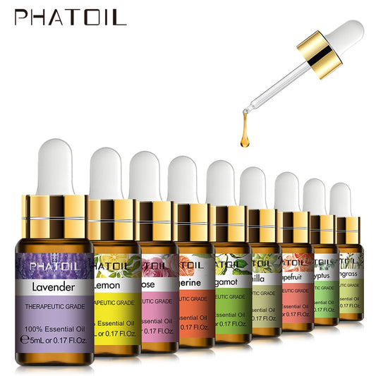5ml Lavender Vanilla Essential Oil Diffuser Pure Natural Tea Tree Essential Oils Rose Sandalwood Ylang Ylang Shea Butter Oil