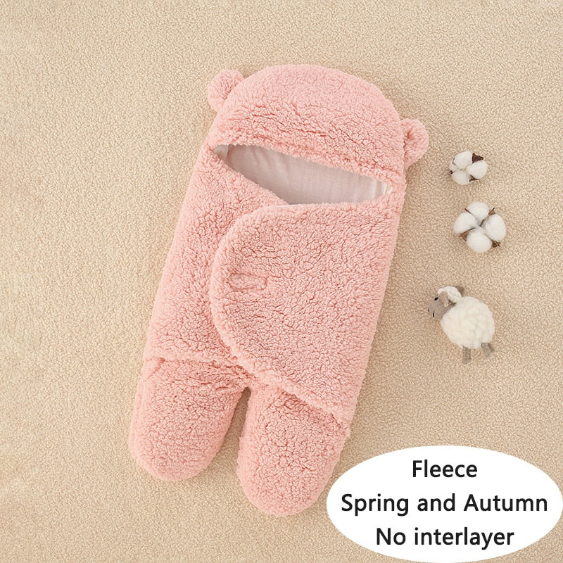 Soft Newborn Baby Wrap Blankets Baby Sleeping Bag Envelope For Newborn Sleepsack 100% Cotton Thicken Cocoon for Baby 0-9 Months