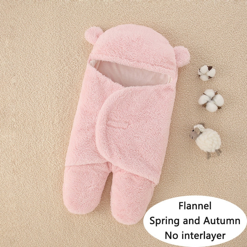 Soft Newborn Baby Wrap Blankets Baby Sleeping Bag Envelope For Newborn Sleepsack 100% Cotton Thicken Cocoon for Baby 0-9 Months