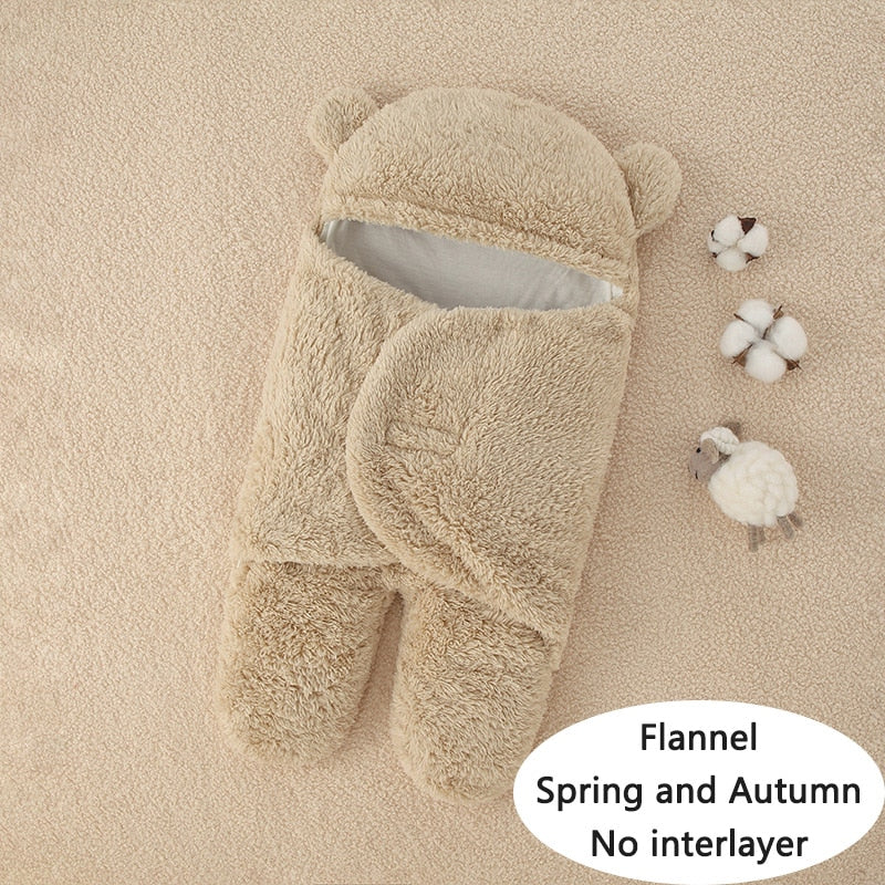 Soft Newborn Baby Wrap Blankets Baby Sleeping Bag Envelope For Newborn Sleepsack 100% Cotton Thicken Cocoon for Baby 0-9 Months