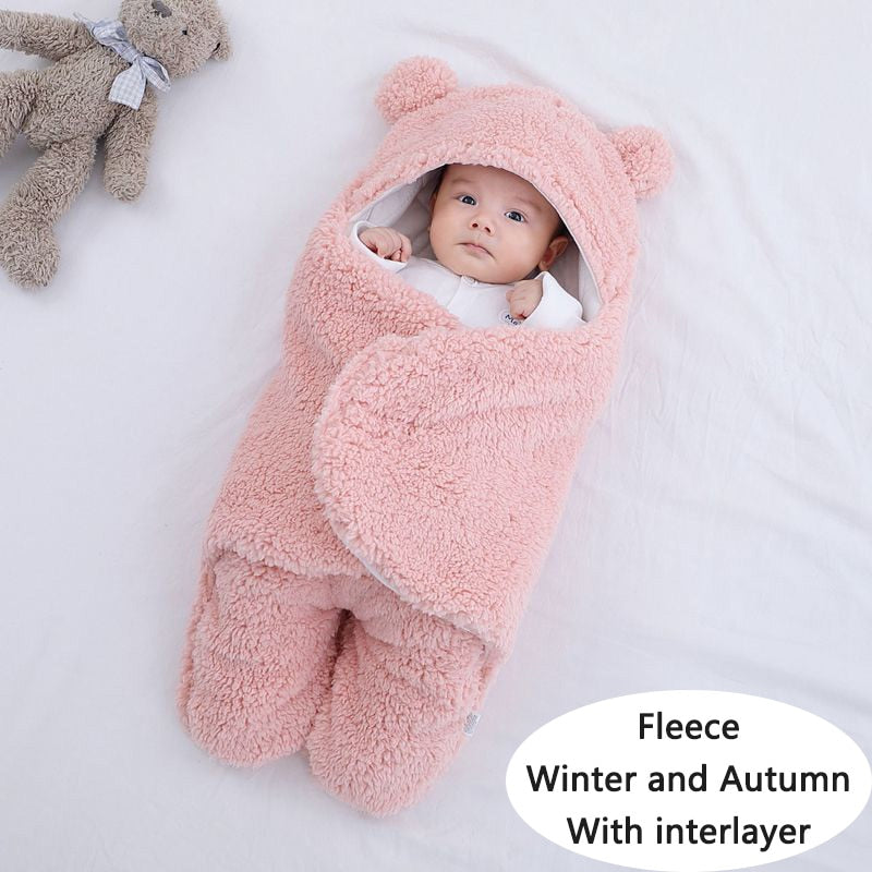 Soft Newborn Baby Wrap Blankets Baby Sleeping Bag Envelope For Newborn Sleepsack 100% Cotton Thicken Cocoon for Baby 0-9 Months