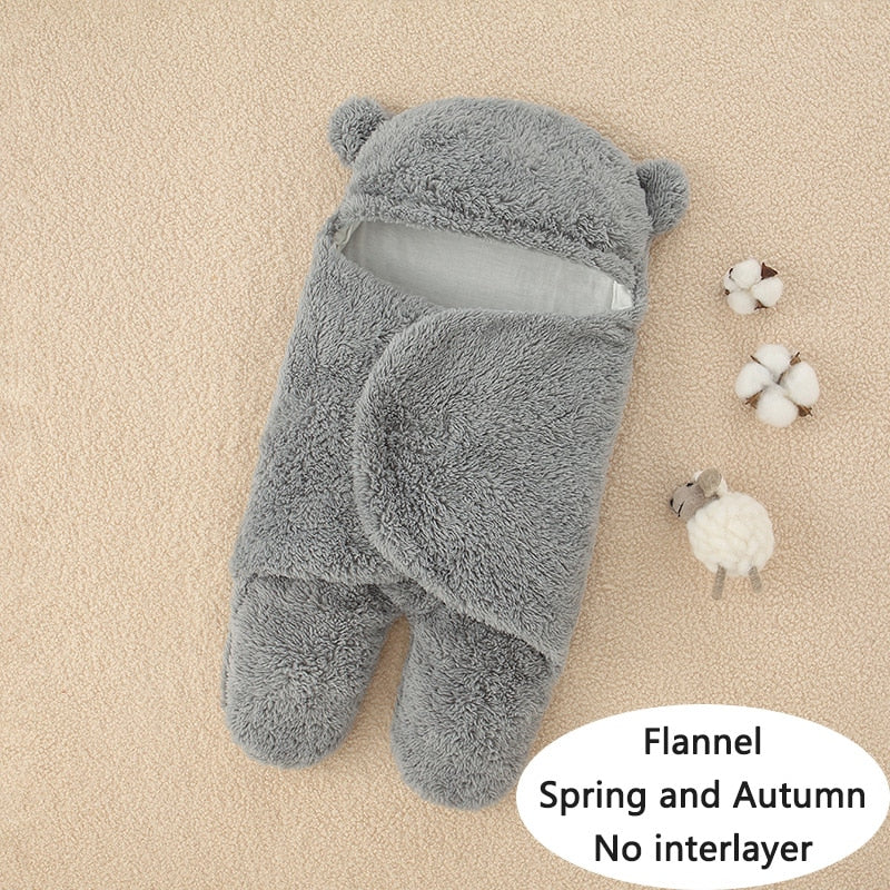 Soft Newborn Baby Wrap Blankets Baby Sleeping Bag Envelope For Newborn Sleepsack 100% Cotton Thicken Cocoon for Baby 0-9 Months