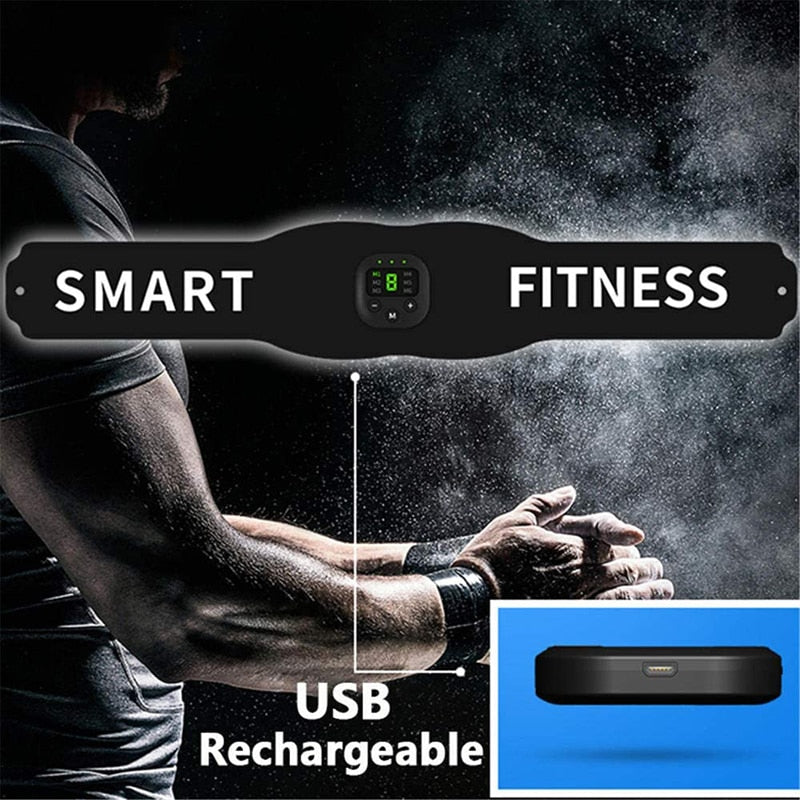 EMS Abdominal Toning Belt Abdomen Vibration Body Slimming Belt Trainer Electric Muscle Stimulator Weight Lost Fitness Equipment