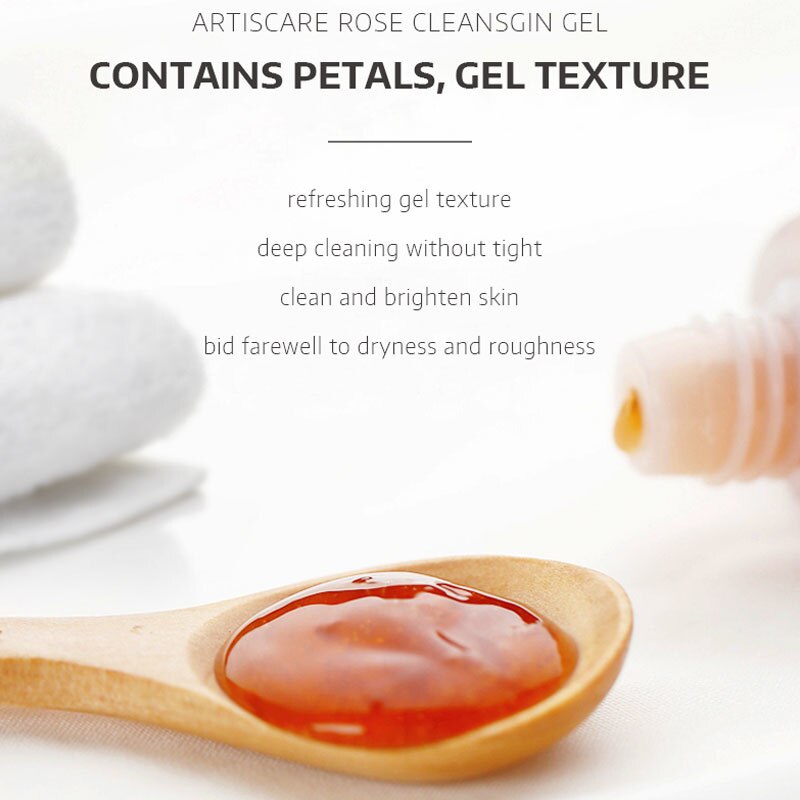 Facial Cleanser Foam Rose Cleansing Gel Face Wash Remove Blackhead Moisturizing Shrink Pores Deep Cleaning Oil Control Skin Care