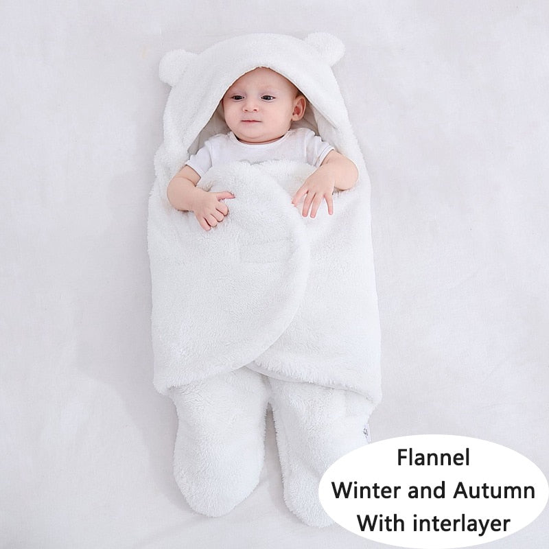 Soft Newborn Baby Wrap Blankets Baby Sleeping Bag Envelope For Newborn Sleepsack 100% Cotton Thicken Cocoon for Baby 0-9 Months