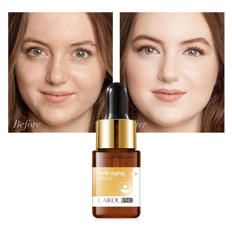 LAIKOU Serum Japan Sakura Essence Anti-Aging Hyaluronic Acid Pure 24K Gold Whitening Vitamin C Face Serum Face Skin Care Korea