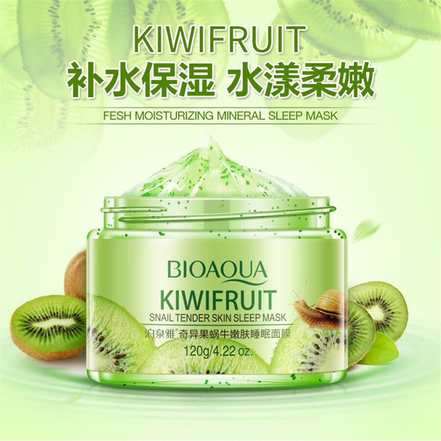 Bioaqua Sleeping Mask No-Wash Pomegranate Kiwif Fruit Face Masks Skin Care For Moisturizing Soothing Repair Night Cream