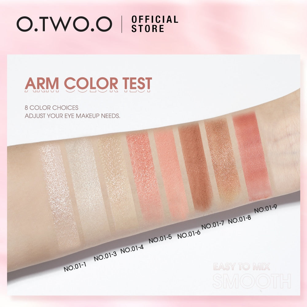 O.TWO.O Eyeshadow Trial Pack Cosmetics Shimmer Shadows Long-lasting Glitter Eye Shadow Sample Size Makeup