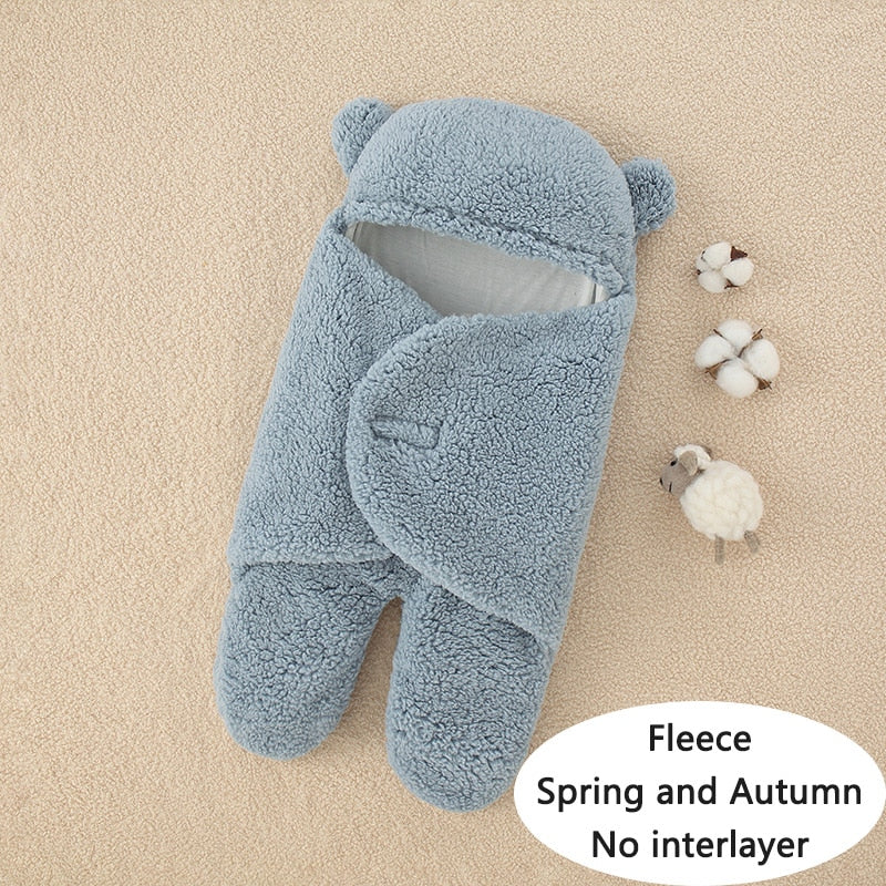 Soft Newborn Baby Wrap Blankets Baby Sleeping Bag Envelope For Newborn Sleepsack 100% Cotton Thicken Cocoon for Baby 0-9 Months
