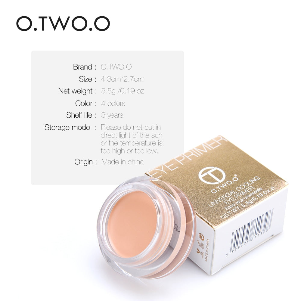 O.TWO.O Eye Primer Concealer Cream Makeup Base Long Lasting Concealer Easy to Wear Cream Moisturizer Oil Control Brighten Skin