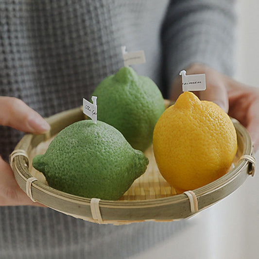 Korean Version of INS Soy Wax Scented Candle Home Decoration Photo Props Ugly Orange with Souvenir Lemon Decorative Candles