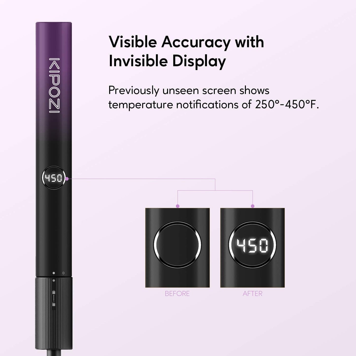 KIPOZI Hair Straightener 2 in 1 Flat Iron Curling Iron Nano Titanium Instant Heating Flat Iron with Digital LCD Display