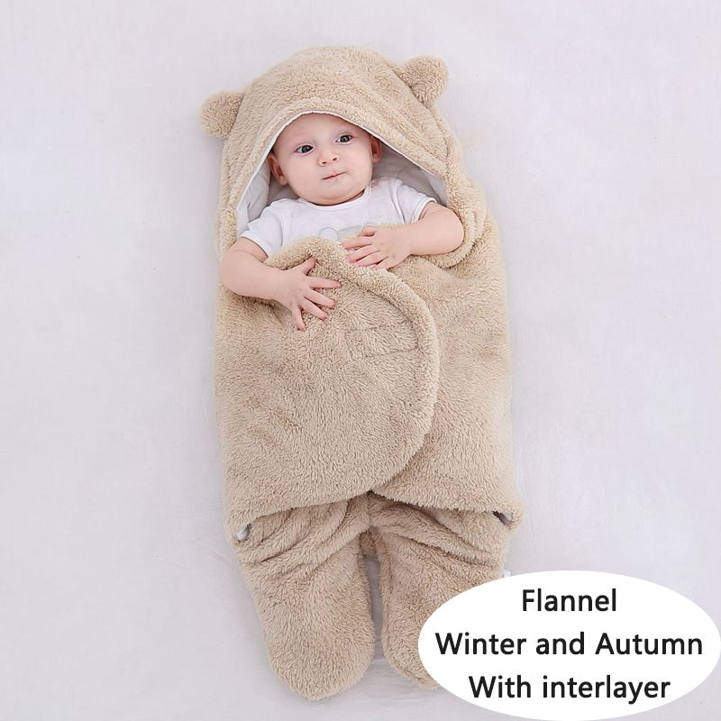 Soft Newborn Baby Wrap Blankets Baby Sleeping Bag Envelope For Newborn Sleepsack 100% Cotton Thicken Cocoon for Baby 0-9 Months