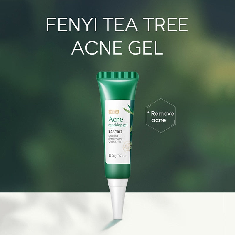 LAIKOU Tea Tree Acne Cream Anti-Acne Oil Control Repair Fade Acne Spots Shrink Pores Whitening Moisturizing Face Gel Skin Care