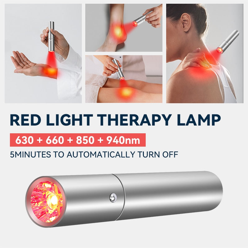 Red Light Therapy LED Infrared Acne Treatment Firm Skin Anti-aging Wrinkles Laser Pointer Laser Acne Pen EMS Facial Care