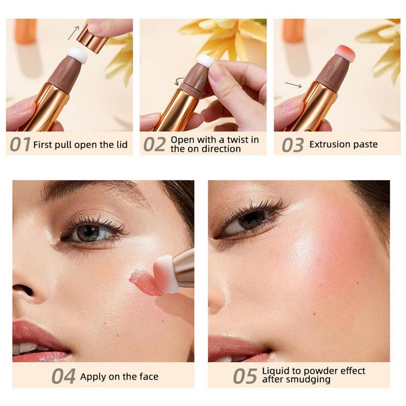 Blush Stick Cream Blusher Blush Highlighter Stick Concealer Pen Versatile Highlighter Makeup Stick Lip Cheek Eye Multi-use Stick