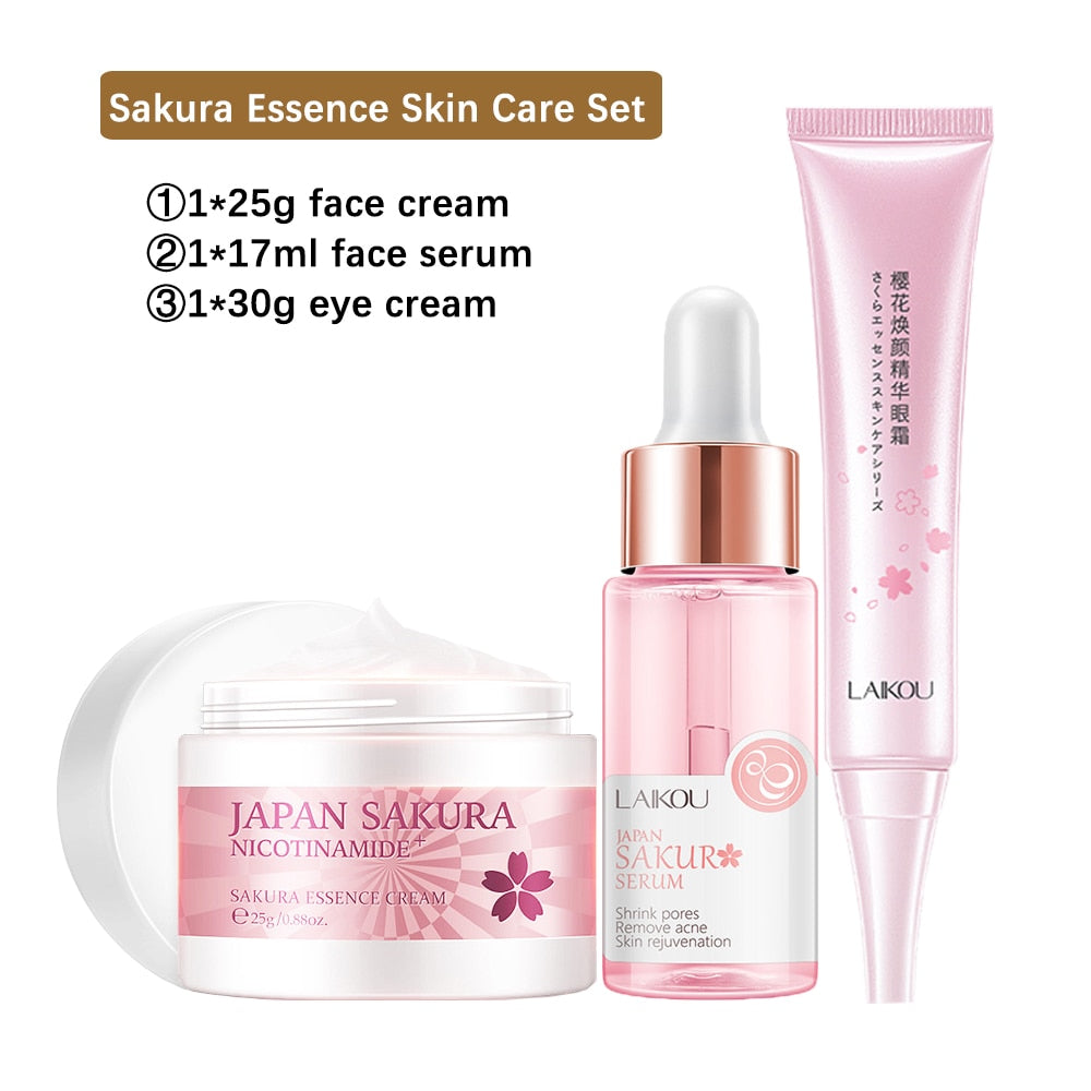 24K Gold Snail Nourishing Face Serum Facial Cream Firming Skincare Set Eye Cream Beauty  Facial Essence Korean Skin Care Product