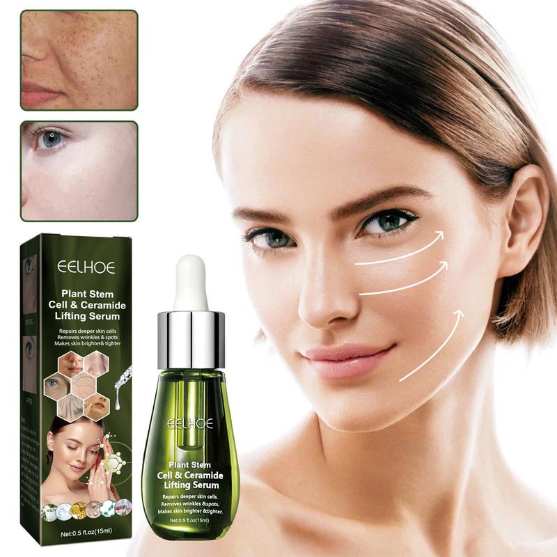 Face Serum Plant Stem Cell &amp; Ceramide Lifting Natural Skin Lightening Essence Repair Damaged Skin Reduce Fine Lines &amp; Wrinkles