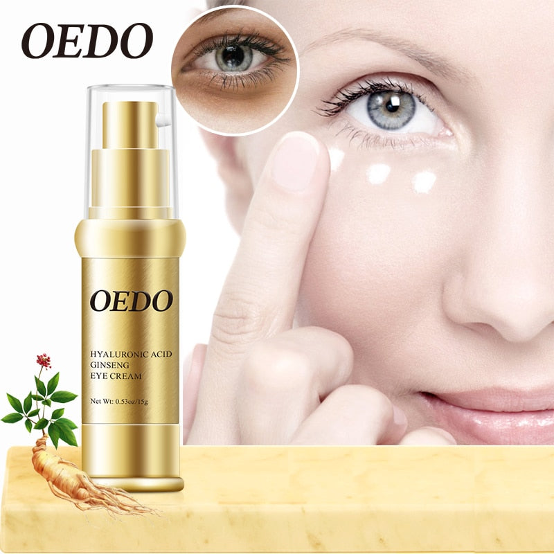 Face Hyaluronic Acid Ginseng Eye Cream Skin Care Anti-Puffiness Dark Circle Anti-Aging Moisturizing Whitening Eye Cream Serum