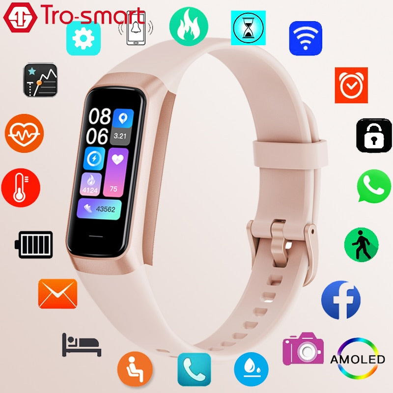 Trosmart C60 Smart Watch Women Sport Fitness Watch For Android iOS Waterproof Body Temperature Heart Rate Monitor Smartwatch Men