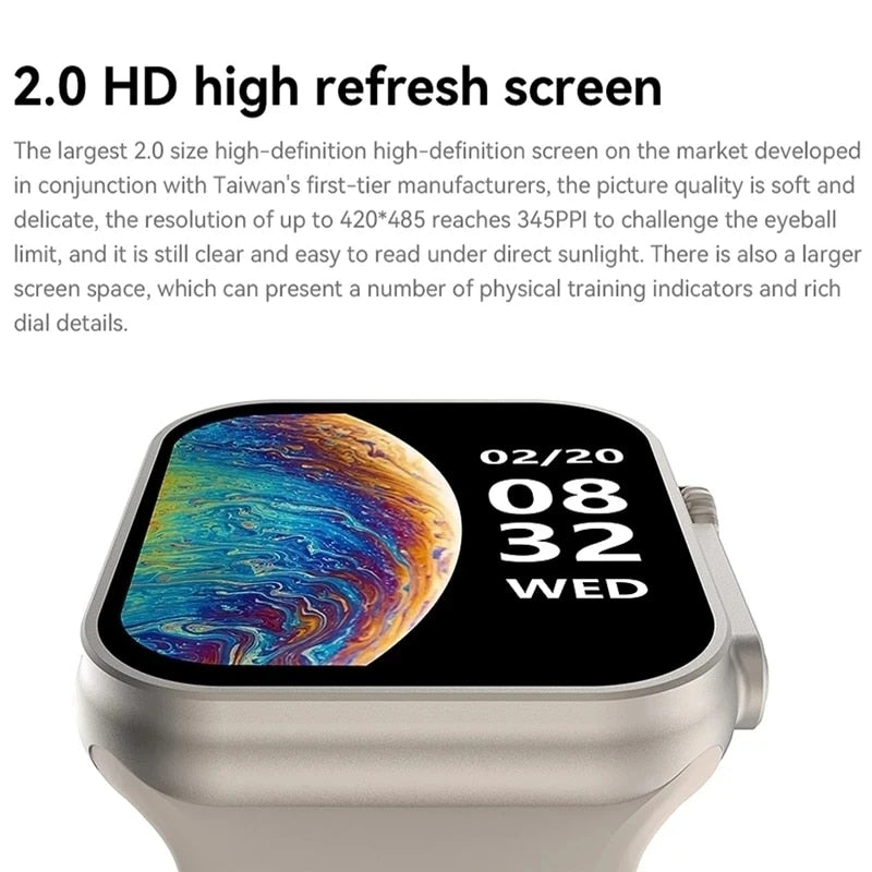 Newest Watch 8 Ultra Series8 Smart Watch Men GPS NFC Smartwatch Waterproof  Sport Mode Fitness Wireless Charging Watch for Apple