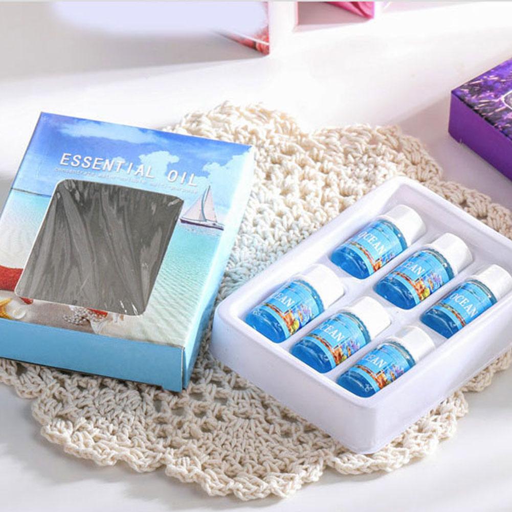 6pcs/set Pure Herbal Essential Oils Aromatherapy Diffusers Massage Relax Fragrances Oil Rose Lavender Lemon Essential Aroma Oils