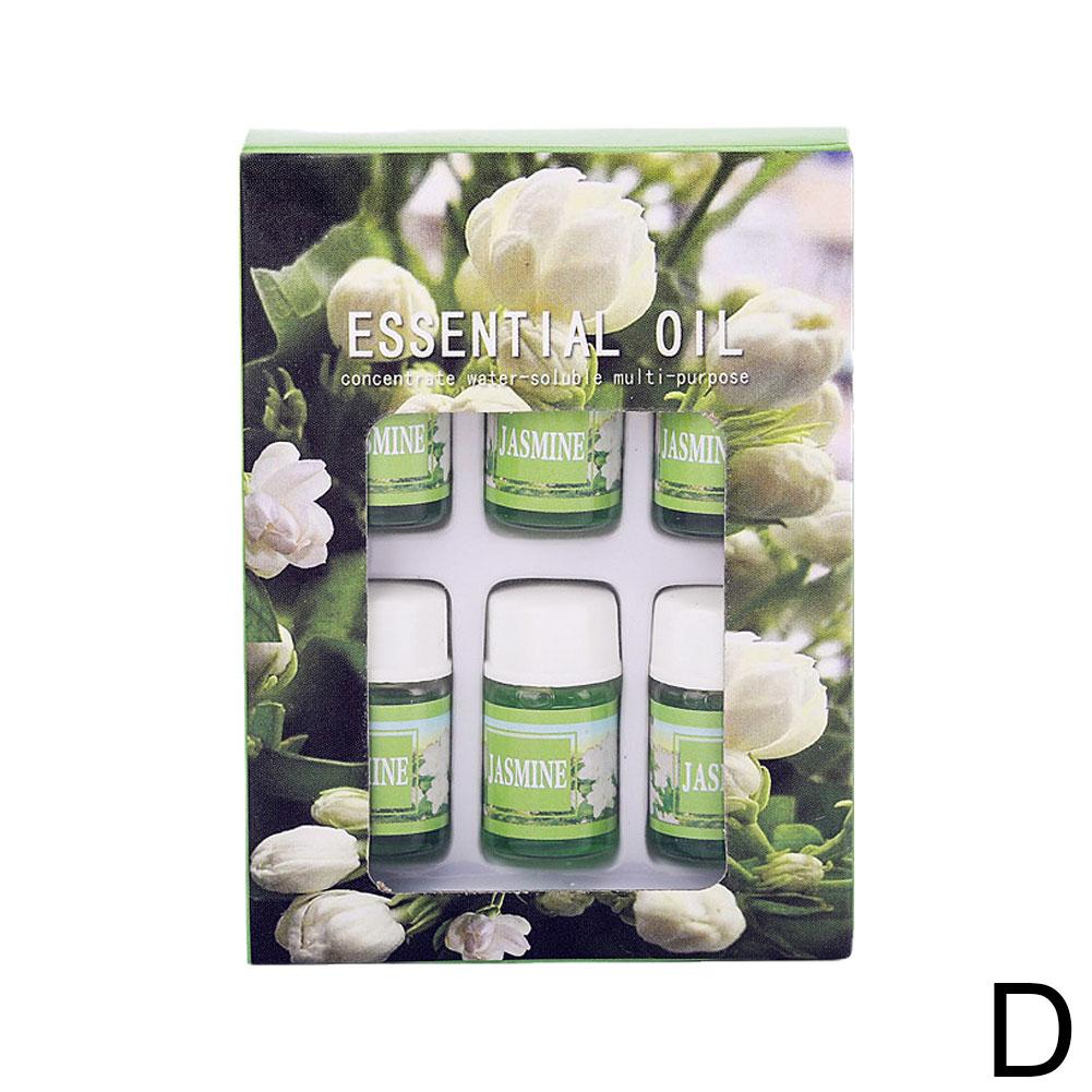 6pcs/set Pure Herbal Essential Oils Aromatherapy Diffusers Massage Relax Fragrances Oil Rose Lavender Lemon Essential Aroma Oils
