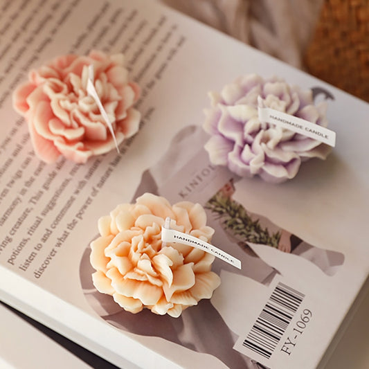 carnation flower-shaped handmade scented candle home aromatherapy ornaments Mother's Day girl's hand gift party decor