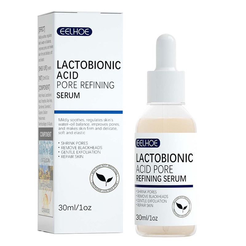 Lactobionic Acid Pore Shrink Face Serum Essence Firming Hyaluronic Acid Brighten Beauty Moisturizing Nourishing Korean Cosmetics