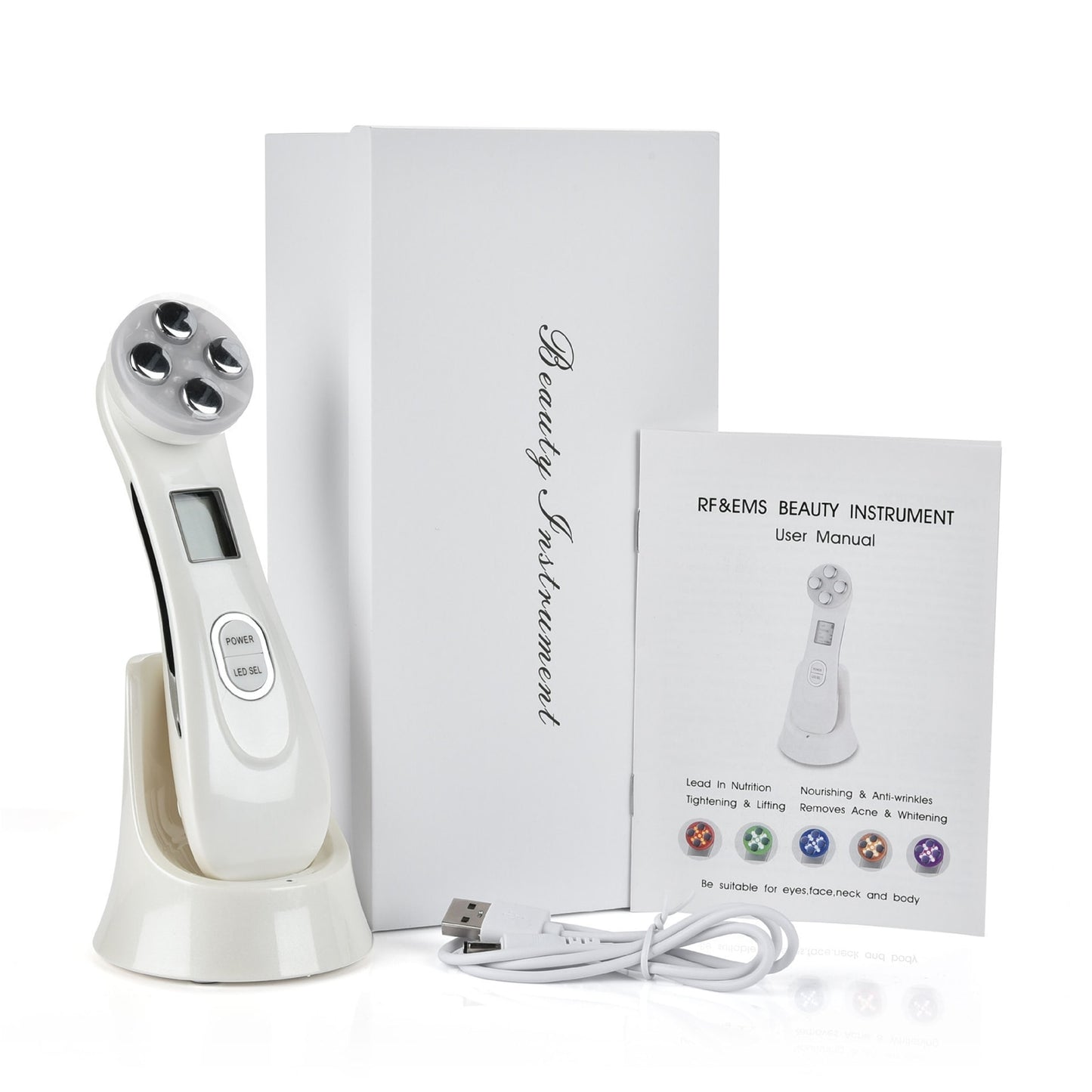 EMS&amp;RF Facial Radiofrequency Lifting Machine Face Spa Massager 5 in 1 Beauty Devices LED Photon Skin Rejuvenation Mesotherapy
