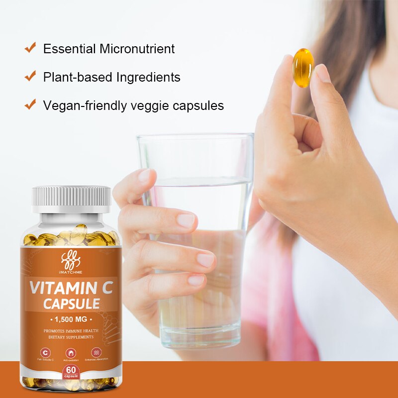 Free Shipping Vitamin C Capsules VC and Mineral Supplement To Whitening Skin Boost Immune Syetem Suitable For Whole Family