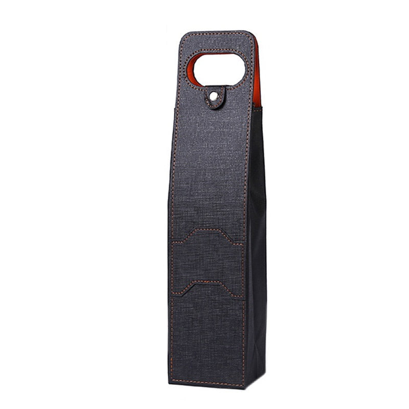 Manufacturers Wholesale Wine Bags Of Wine Packaging Gift Boxes Red Wine Only Leather Box Red Black Brown