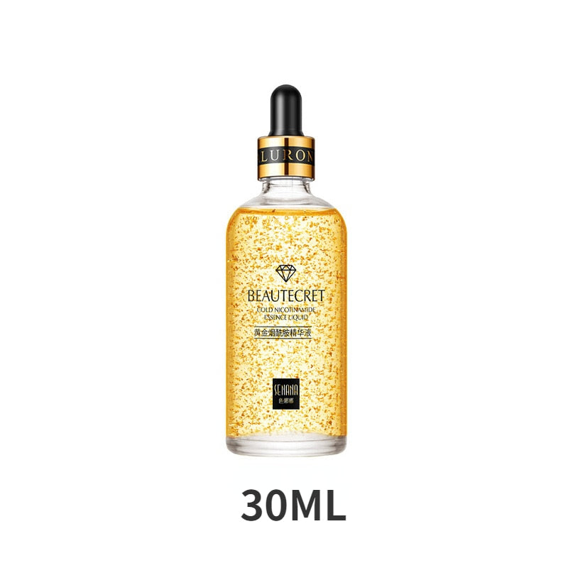 24K Gold Niacinamide Face Essence Anti-aging&amp;Wrinkle Moisturizing Hyaluronic Acid Serum Shrinks Pores korean Skin Care Products