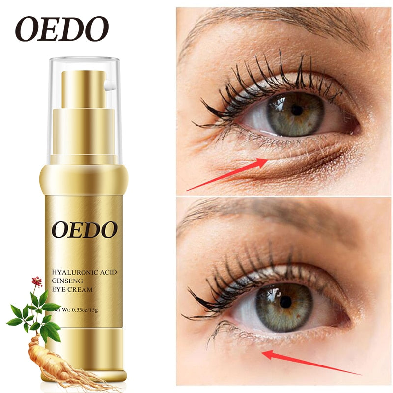 Face Hyaluronic Acid Ginseng Eye Cream Skin Care Anti-Puffiness Dark Circle Anti-Aging Moisturizing Whitening Eye Cream Serum